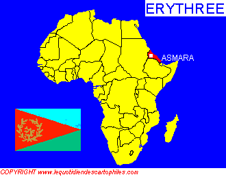 La situation géographique de l'Erythrée